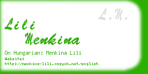 lili menkina business card